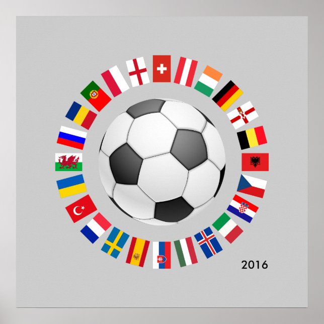 Soccer Football European Championship 2016 Poster (Front)