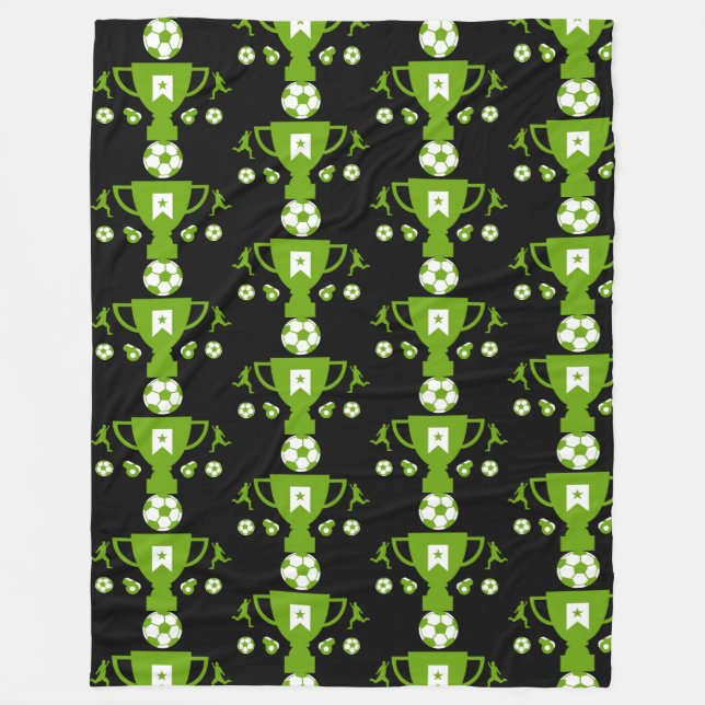 Soccer Football Fan Fleece Blanket (Front)