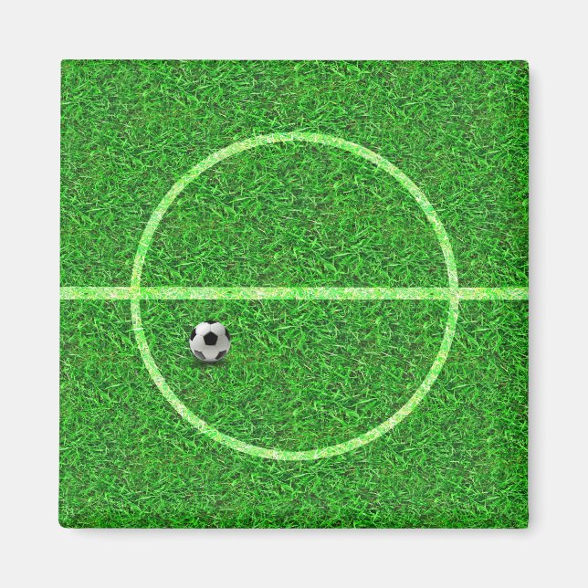 Soccer Football Field Ball - Magnet (Front)