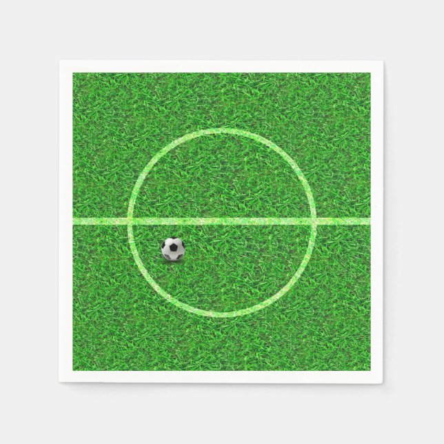 Soccer Football Field Ball- Paper Napkin (Front)