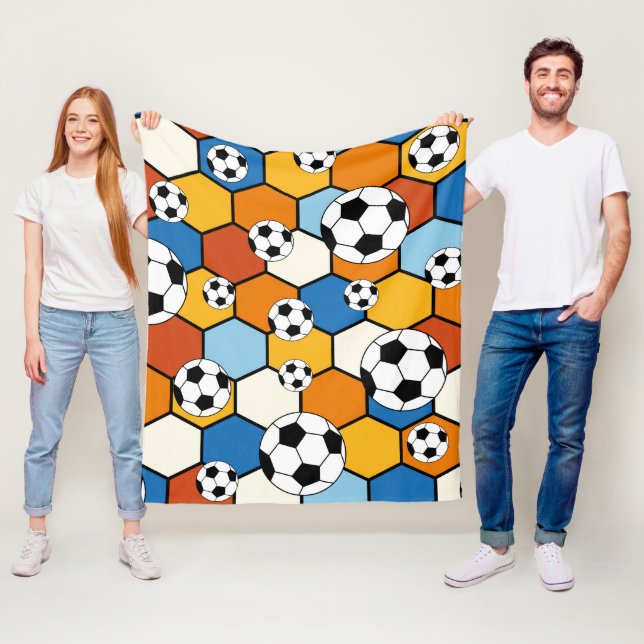 Soccer Football Fleece Blanket (In Situ)