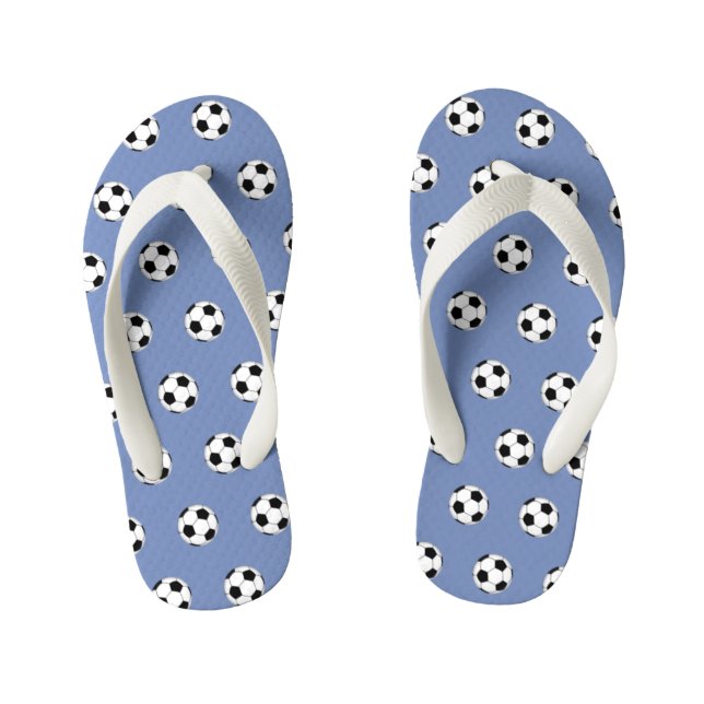 Soccer Football Flip Flops (Footbed)