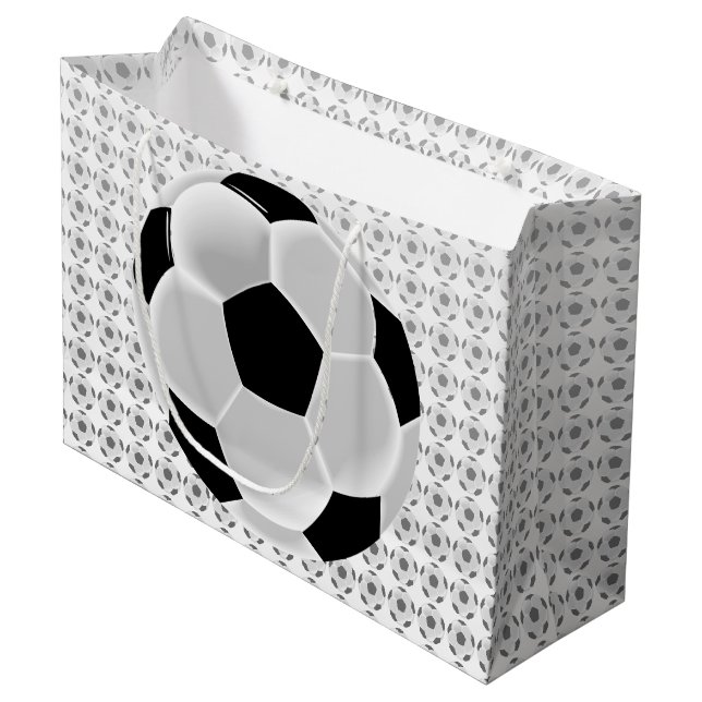 Soccer Football Futbol Ball Large Gift Bag (Front Angled)