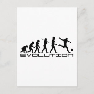 Soccer Football Futbol Sport Evolution Art Postcard