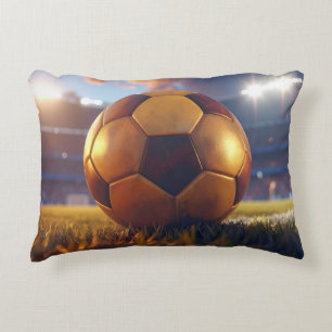 Soccer Football - Golden Ball Decorative Cushion