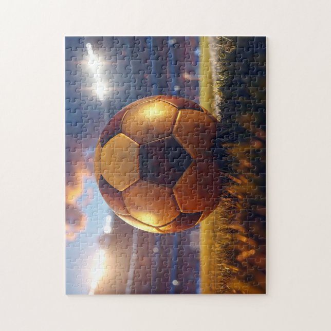 Soccer Football - Golden Ball Jigsaw Puzzle (Vertical)