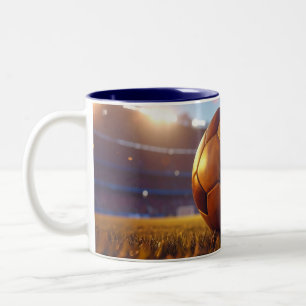 Soccer Football - Golden Ball Two-Tone Coffee Mug