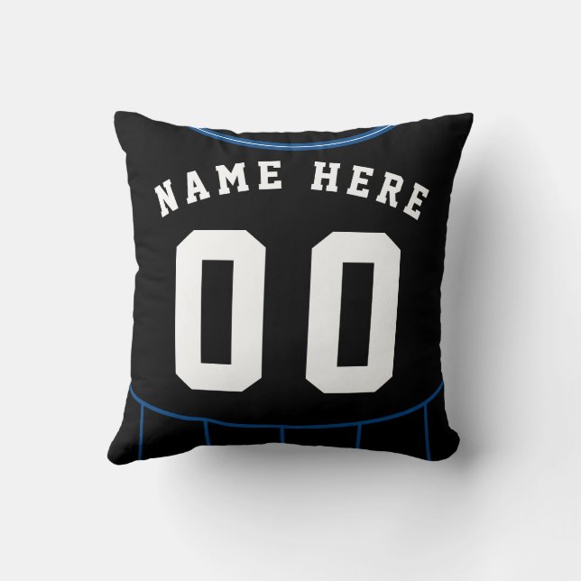 Soccer Football Jersey Name Number Template Cushion (Back)