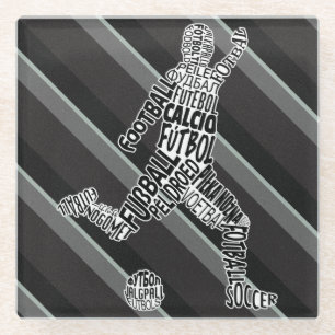 Soccer Football Languages Glass Coaster
