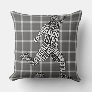 Soccer Football Languages Player Throw Pillow