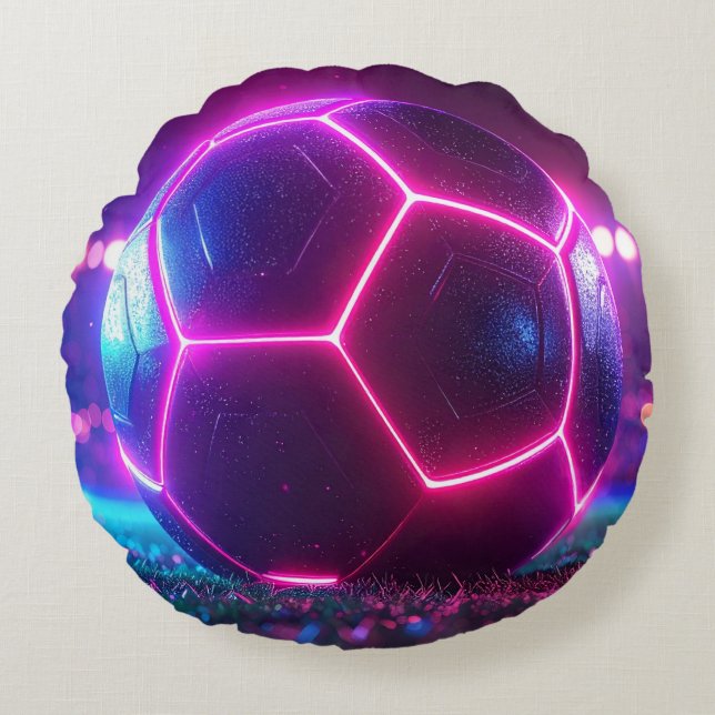 Soccer Football Mega Stadium Round Cushion (Front)
