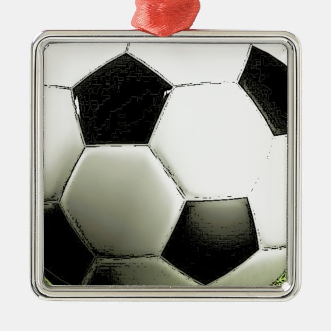 Soccer - Football Metal Tree Decoration (Front)