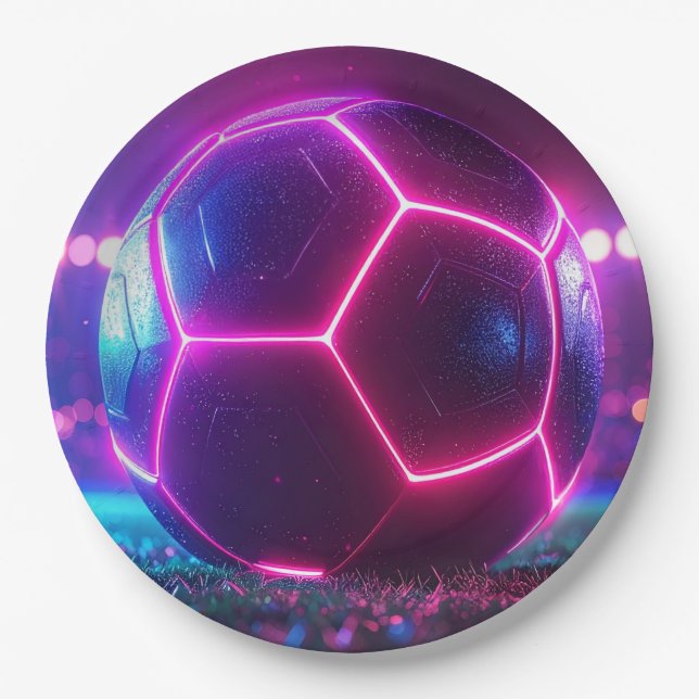 Soccer Football Paper Plate (Front)