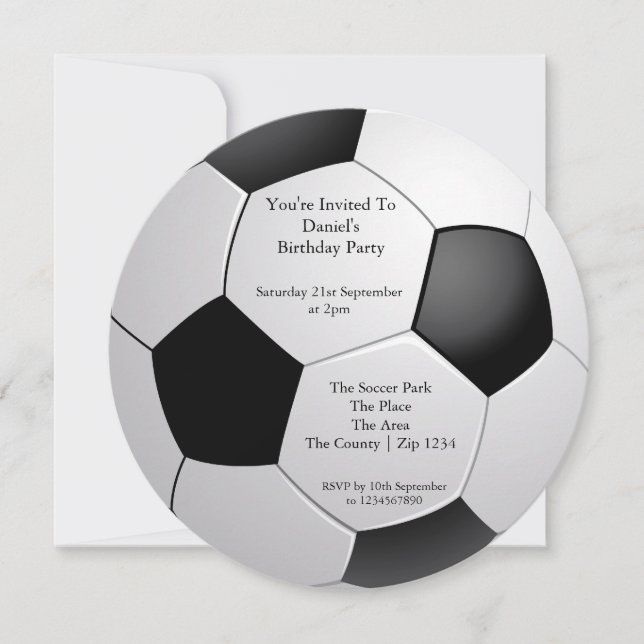 Soccer / Football Party Invitation (Front)