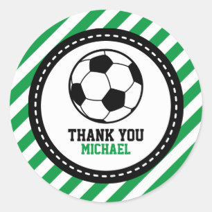 Soccer Football Party Thank You Favour Tags