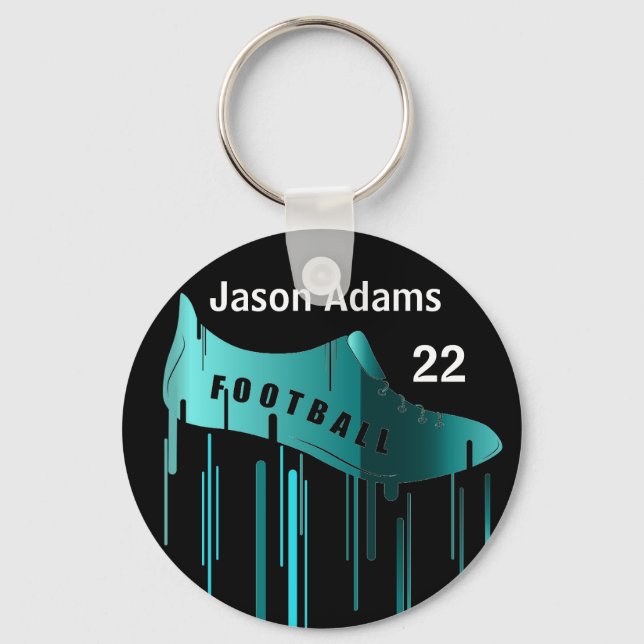 Soccer/Football personalised sports design Key Ring (Front)