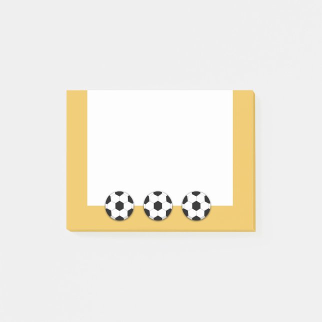 Soccer football PERSONALIZE Post-it Notes (Front)