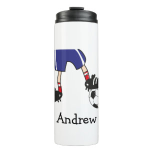 Soccer Football Player Cartoon Personalised Thermal Tumbler