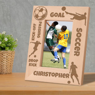 Soccer (Football) Player Custom Name Etched Frames