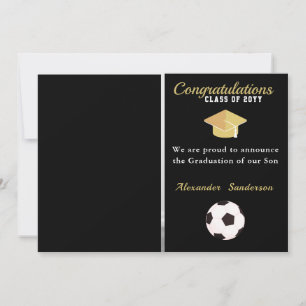 Soccer Football player graduation Photo party Announcement