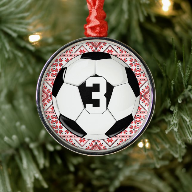 Soccer (Football) Player Jersey Number Christmas Metal Tree Decoration (Tree)