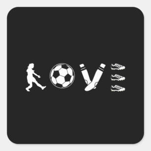 Soccer Football Player Sports Fan Funny Gift Idea Square Sticker