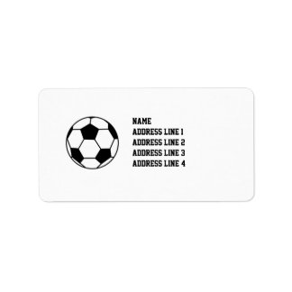 Soccer Football Return Address Labels or Name Tags