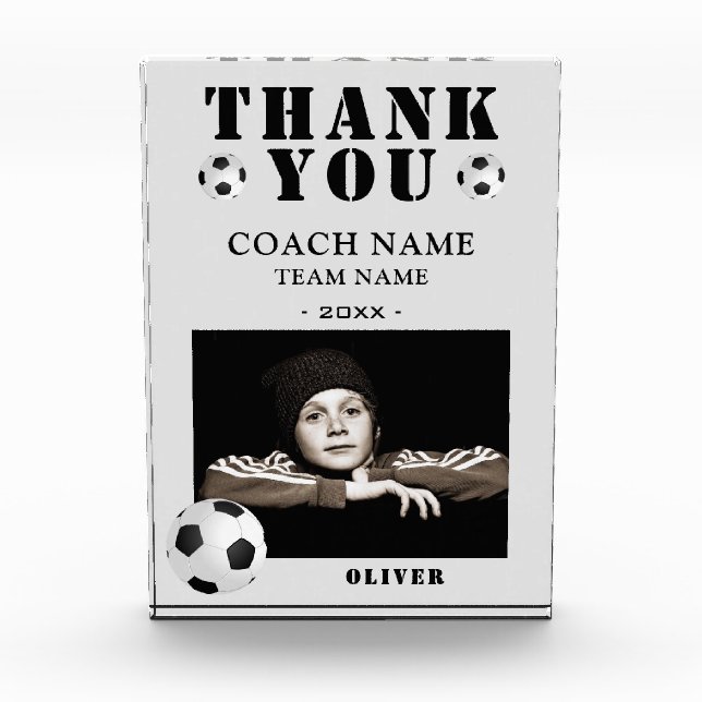 Soccer Football Sports Coach  Photo Block (Front)