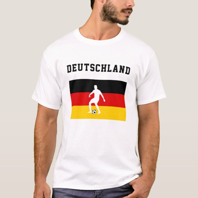 Soccer Football Sports Fan Germany German Flag T-Shirt (Front)