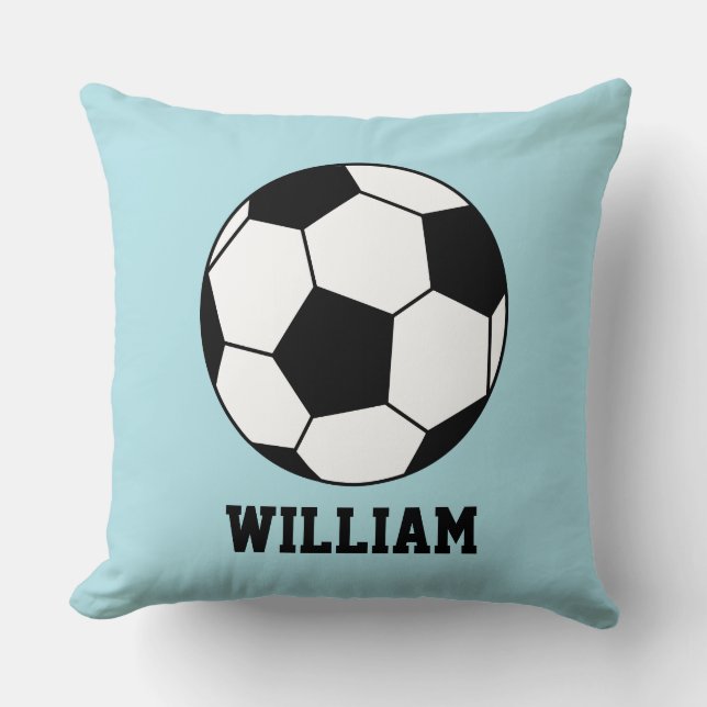 Soccer Football Sports Player Custom Name Cushion (Front)