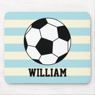 Soccer Football Sports Player Custom Name Mouse Mat
