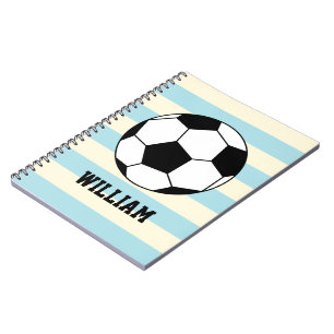 Soccer Football Sports Player Custom Name Notebook