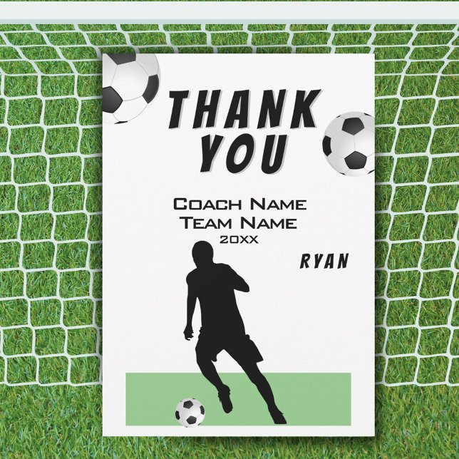 Soccer / Football Thank you Coach Card (Creator Uploaded)
