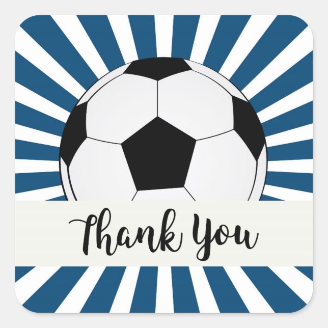 Soccer, football Thank you Sticker (Front)