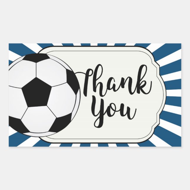 Soccer, football Thank you Sticker (Front)