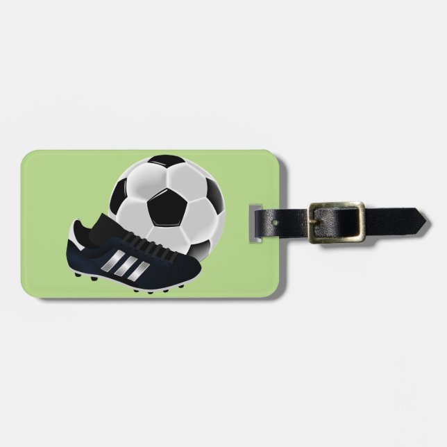 Soccer / Football theme soccer ball Luggage Tag (Front Horizontal)