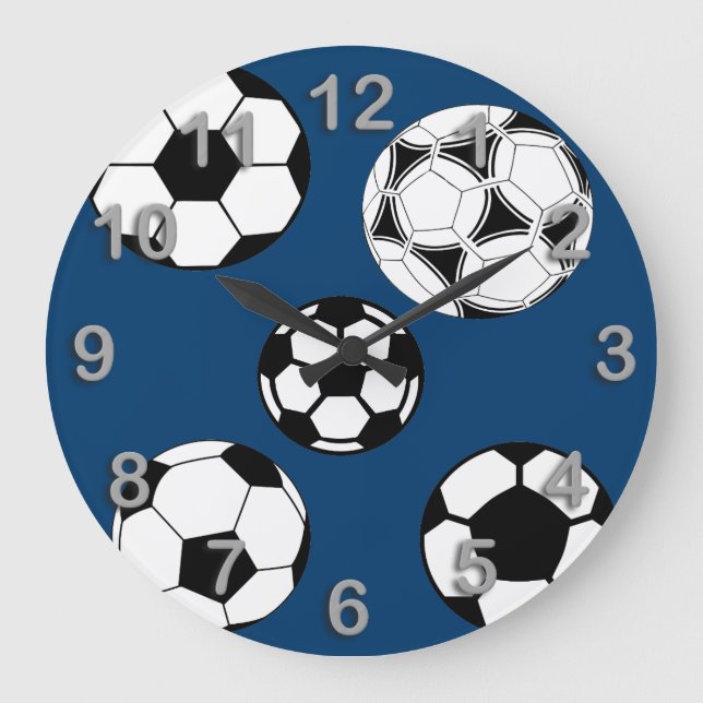 Soccer football time large clock (Front)