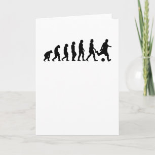 Soccer Footballer Evolution Gift Present Idea Card