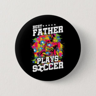 Soccer Footll Player Sport Father Dad Fan Gift 6 Cm Round Badge