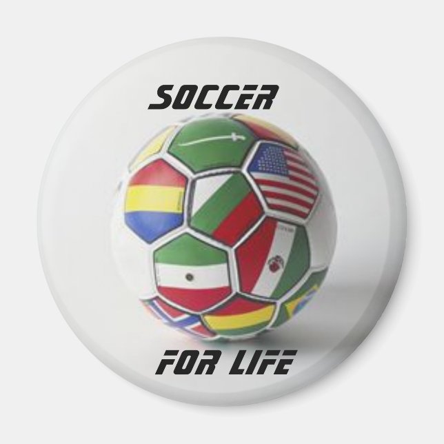 soccer for life global flag magnet (Front)