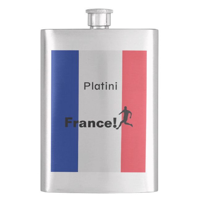 Soccer France, customisable Hip Flask (Front)