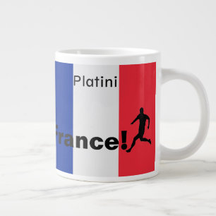 Soccer France, customisable Large Coffee Mug