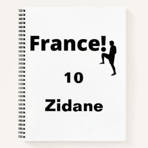 Soccer France, customisable Notebook