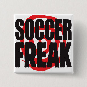 Soccer Freak 15 Cm Square Badge
