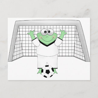 Soccer Frog with Goldie Postcard