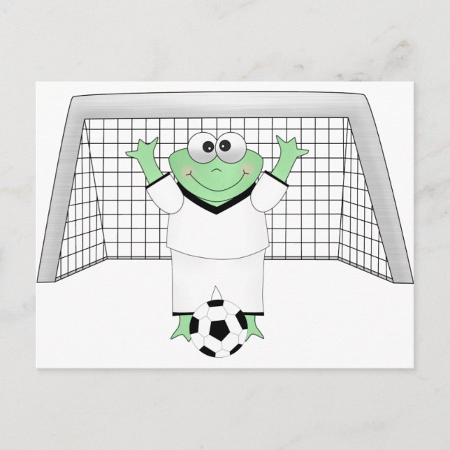 Soccer Frog with Goldie Postcard (Front)