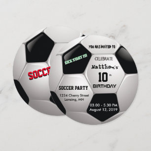 Soccer Fun ⚽    Birthday Epic Party  Invitation