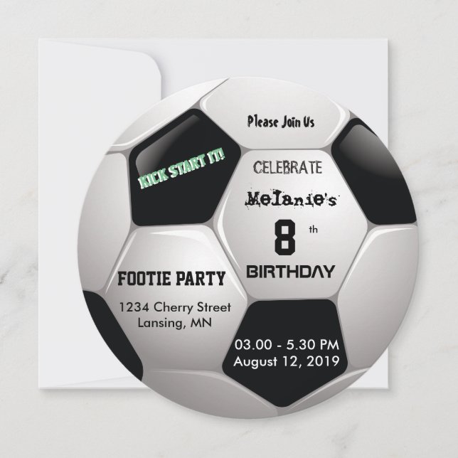 Soccer Fun ⚽    Birthday Epic Party  Invitation (Front)