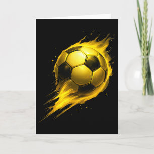 Soccer Fun Colorful Effect Tie Dye Black Yellow So Card