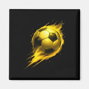 Soccer Fun Colorful Effect Tie Dye Black Yellow So Magnet
